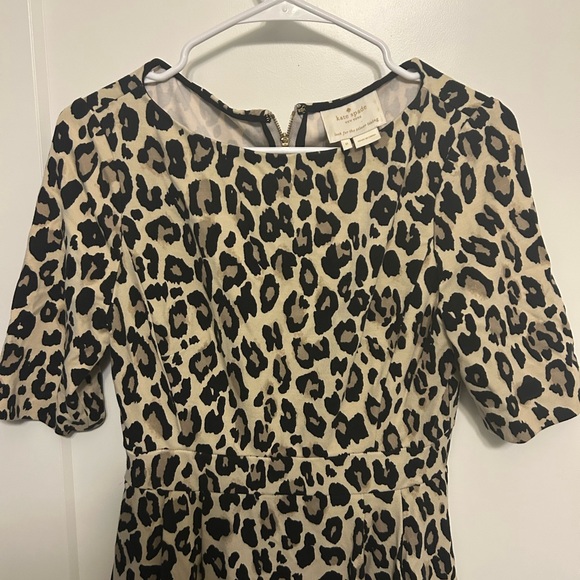 Kate Spade Leopard Print Ponte Waisted Dress - Picture 5 of 12